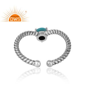 Arizona Turquoise Prong Set <b>Ring</b> Gemstone Jewelry Supplier Antique 925 Sterling Silver Designer <b>Ring</b> <b>Dainty</b> Collection - Product Image 4
