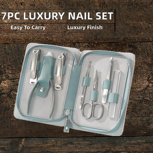 ชุดทำเล็บมือและเล็บเท้า MJL Professional 7 ชิ้น พร้อมที่ตัดเล็บ 3-in-1 แบบพกพาและทนทาน บรรจุในกล่องสแตนเลส - Product Image 2