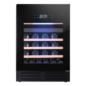 Refrigerador con compresor de 46 botellas personalizado Vinopro, refrigerador de vino de doble zona integrado, refrigerador de vino eléctrico comercial