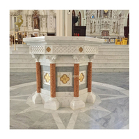 Autel d'église en marbre naturel au design religieux pour la prière