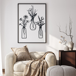 Muro di casa moderna scultura <span class=keywords><strong>in</strong></span> <span class=keywords><strong>ferro</strong></span> <span class=keywords><strong>battuto</strong></span> fiori vaso <span class=keywords><strong>in</strong></span> metallo decorazione della <span class=keywords><strong>parete</strong></span> per soggiorno camera <span class=keywords><strong>da</strong></span> letto accento appeso a <span class=keywords><strong>parete</strong></span> arte - Product Image 4