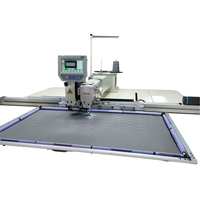 Machine à coudre et à broder automatique programmable à lit plat pour cuir, avec deux têtes de travail indépendantes et moteur