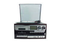 Lecteur de disques vinyles Dosound avec lecteur CD/USB/Enregistrement SD/Cassette Certifié CE FCC RoHS Garantie 1 an