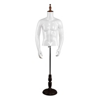 Maniquí de medio cuerpo para hombre, accesorio para escaparates de tiendas de ropa, soporte de exhibición, modelo de mesa.