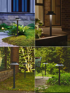 Lampadaire d'extérieur en acier inoxydable, style nordique, pour villa, <span class=keywords><strong>jardin</strong></span>, allée, éclairage décoratif, étanche, LED, forme champignon, <span class=keywords><strong>lampe</strong></span> <span class=keywords><strong>de</strong></span> pelouse - Product Image 3