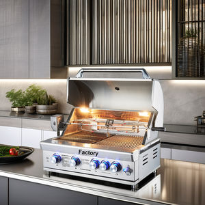 Horno de parrilla de barbacoa de gas integrado de alto rendimiento con kit de <span class=keywords><strong>asador</strong></span> 5 quemadores calentamiento rápido de vanguardia para fiesta en el patio trasero - Product Image 5