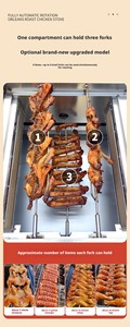 Máquina Automática para Asar Pollo, Horno Comercial para Barbacoa, Equipo de Asado de Pollo de Acero Inoxidable para Cocina de Restaurante - Product Image 6