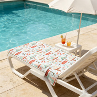 Nouvelle conception, serviette de plage haut de gamme à double face, imprimée, sans sable, rayée, personnalisée, compressée, antimicrobienne, certifiée OEKO-TEX