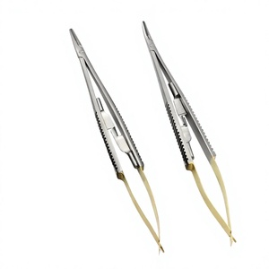 Portaagujas microdentales Castroviejo, portaagujas de acero inoxidable, instrumento de sutura de precisión para odontología, reutilizable, quirúrgico - Product Image 3
