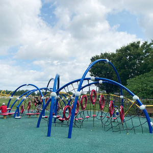Sistema de parque de aventura Multiactividad: pared de escalada + Kit de curso de cuerda, instalación de entrenamiento al aire libre de servicio pesado para adultos/niños - Product Image 1