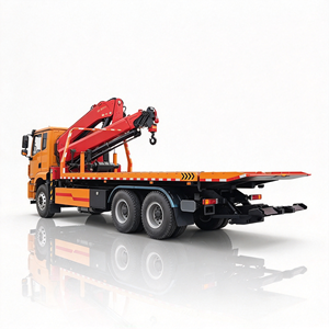 Factory Direct Shacman Knuckle Boom Crane <b>Truck</b> Mounted 6*4 Hydraulic <b>Truck</b> Towing Equipment Crane <b>Truck</b> with <b>Flatbed</b> - Product Image 2