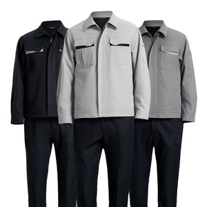 Conjunto de Ropa de Trabajo Resistente 100% Poliéster, Antiarrugas, Uniformes para Trabajadores de Garajes, Chaquetas y Pantalones para Hombre - Product Image 1
