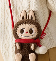 Sac à dos en peluche authentique Labubu Classic Series MONSTERS, sac à bandoulière, pendentif pour téléphone portable, cadeau de collection