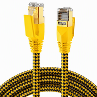 Penjualan Panas Kabel Ethernet SFTP 1/3/5m LSZH UTP 23/24/26/28AWG Cat6 STP Nylon Braided 1Gbps RJ45 Cat 6 FTP Lan Patch Cord