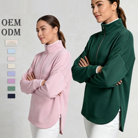 Sweat-shirt d'équitation haut de gamme à col zippé en modal doux et soyeux, personnalisable pour l'entraînement et la compétition équestre