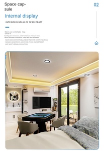 Cabine Apple en acier coloré, mobil-home, séjour extérieur, chambre de célébrité internet, chambre panoramique en verre, <span class=keywords><strong>villa</strong></span> de camping, chambre intégrée - Product Image 6