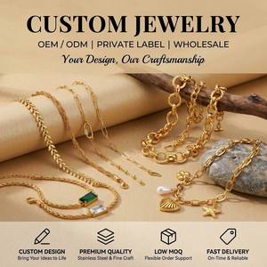 Fábrica de <span class=keywords><strong>Joyería</strong></span> Profesional, Servicio de Diseño Personalizado OEM/ODM, MOQ Bajo, Proveedor de <span class=keywords><strong>Joyería</strong></span> de <span class=keywords><strong>Acero</strong></span> <span class=keywords><strong>Inoxidable</strong></span> Premium con Logotipo Personalizado - Product Image 1