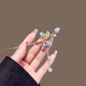 Maxfree Fashion Pince à cheveux en alliage de style chinois avec pierre de lune, bijou pour usage quotidien et de soirée, cadeau romantique pour femme - Product Image 3