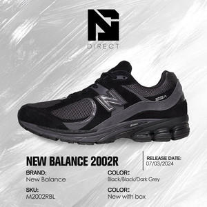 Zapatillas New Balance 2002R 'Black Magnet' de Malla Transpirable con Cordones, Estilo Casual para Caminar - Product Image 6