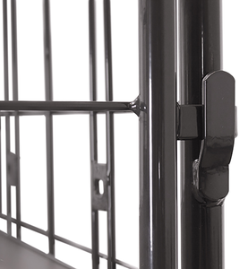 <span class=keywords><strong>Chariot</strong></span> à mailles à quatre côtés en acier robuste avec panneaux latéraux amovibles et frein central, capacité de charge de 400kg - Product Image 2