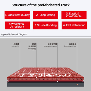 Pista de Atletismo de Alto Rendimiento Prefabricada y Enrollada, Diseño Integrado, Pista de Atletismo de Caucho Sintético para Estadios y Campos Deportivos - Product Image 5