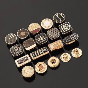 KUNSHUO Button Factory Clothing 4 Part Brand Logo <b>snap</b> <b>fastener</b> Abaya Metal Thobe <b>Snap</b> Custom men's shirts Button for Clothes - Product Image 1