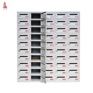 Outdoor Steel Mailbox Parcel Delivery 50 Doors Metal Apartment Letter Box