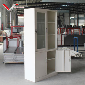 दो दरवाजे धातु अलमारियाँ स्लाइडिंग ग्लास डोर ऑफिस फाइल करने के साथ कैबिनेट धातु कैबिनेट धातु कैबिनेट - Product Image 6