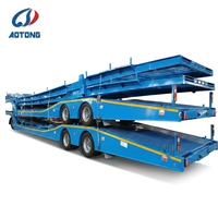 Semi-remorque porte-voitures à double pont 2/3 essieux avec système de levage par vis, pour 6 à 8 véhicules (SUV, mini-fourgonnettes), à bas prix