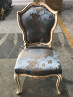 Chaise de salle à manger rétro en bois massif de style européen classique, mobilier royal luxueux, chaise de restaurant antique