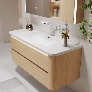 Fabbrica <span class=keywords><strong>Outlet</strong></span> Hotel Vanity unità di legno bagno vanità mobili all'ingrosso bagno armadietto lavanderia armadi - Product Image 1