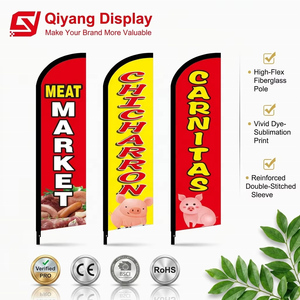 Drapeaux de plumes volantes personnalisés en polyester en gros d'usine adaptés aux affaires en plein air et aux promotions d'événements - Product Image 3