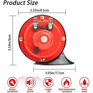 <span class=keywords><strong>Klaxon</strong></span> électrique <span class=keywords><strong>pour</strong></span> voiture Mocell 300DB, <span class=keywords><strong>klaxon</strong></span> à air en forme d'escargot, 12V, étanche, kit de remplacement universel <span class=keywords><strong>pour</strong></span> voiture, moto, <span class=keywords><strong>camion</strong></span>, vélo, bateau - Product Image 5