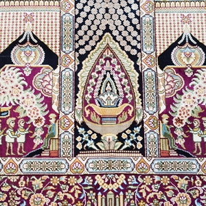 61x91cm indien fait à la main en gros tapis de l'Inde <span class=keywords><strong>Nain</strong></span> valeur coton persan tapis de soie - Product Image 4