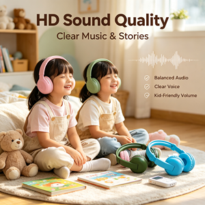 หูฟังบลูทูธตัดเสียงรบกวนสำหรับเด็ก BuddyPhones ลดราคาพิเศษ หูฟังสเตอริโอไร้สาย แบตเตอรี่ใช้งานได้นาน เหมาะสำหรับการเดินทาง การเรียน และการเล่นเกม - Product Image 5