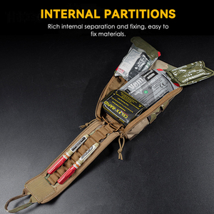 Trousse de premiers secours à réponse rapide, sac médical tactique MOLLE, kit médical tactique de survie pour la randonnée en montagne, le camping et les activités de plein air - Product Image 3