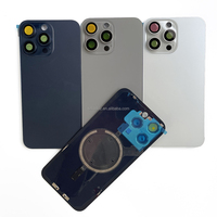 Coque arrière originale pour iPhone 15pro/15Pro16pro 17 Pro Max, coque arrière en verre avec cadre de panneau arrière, boîtier de téléphone portable