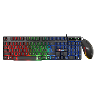 Combo de Teclado y Ratón para Juegos con Retroiluminación LED, Interfaz USB, 104 Teclas Estándar para PC