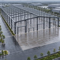 Grande structure en acier pour entrepôt logistique, atelier, centre de stockage, bâtiment industriel préfabriqué en métal