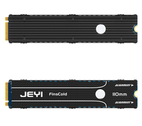 JEYIFactory Dissipateur thermique SSD 22110 pour PS5/PC, refroidissement en aluminium double face avec coussin thermique et prise en charge PCIe/SATA NVMe
