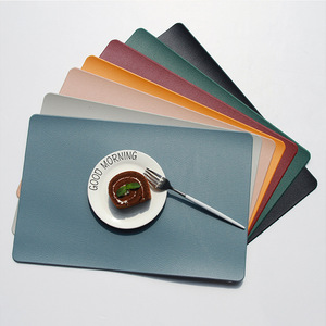 Nordic Style Imitation Leather <b>Placemats</b> Waterproof and Oilproof <b>Placemats</b> Heat Insulation Table Mats Hotel Home <b>Placemats</b> - Product Image 5
