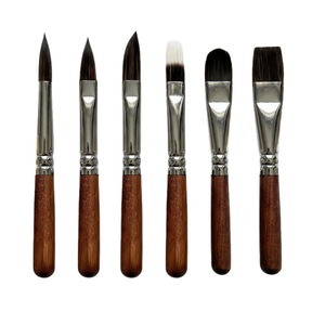 Bview Art - Juego de 6 Pinceles de Acuarela y Gouache de Mango Corto, Compactos y Prácticos <span class=keywords><strong>para</strong></span> Viajes, <span class=keywords><strong>para</strong></span> Delinear Detalles y <span class=keywords><strong>Colorear</strong></span> - Product Image 1