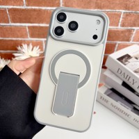 Funda Magnética de Doble Tono para Teléfono Móvil, Anillo Metálico, TPU+PC, Antigolpes, con Soporte, para Phone 17/16 Pro Max/Air de Kaibao