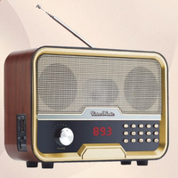 Multifunktionales Retro-Holzradio mit Digitalanzeige, FM-Radio, BT, TF, USB, MP3-Player und Eingebautem Stereo-Lautsprecher, Tragbar