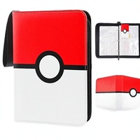 Classeur de cartes à collectionner en liège à 4 pochettes, capacité 400 cartes, avec 50 pochettes amovibles, album de cartes portable à fermeture éclair, protection pour cartes