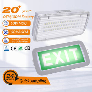 Lumière d'urgence LED Tuoming à autonomie de 3 heures avec batterie de secours, éclairage de sortie d'urgence pour cloison - Product Image 1