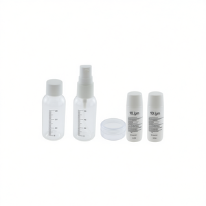 4pcs Travel Bathroom <b>Set</b> with 35ML <b>Spray</b> Nozzle 35ML Simple Cap 2pcs 10G Cream Bottles - Product Image 1