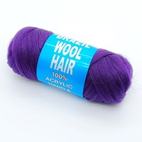 Cheveux en laine brésilienne, fibre synthétique, tressage, teinture chimique