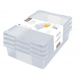 TERRY - SET MILANO S24 TRASPARENTE-Juego de 3 cajas transparentes multiusos 24 L. - Product Image 1