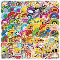 Pegatina decorativa impermeable de animales de dibujos animados para cuadernos, monopatines, maleteros, vasos de agua, coches y cortinas.